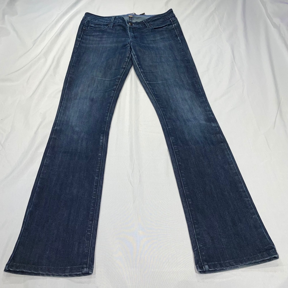Paige Premium Denim Laguna Dark Wash Bootcut Jeans Size 28 Low Rise Made in USA